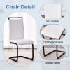 Table and chair set.Black Marble Pattern MDF Dining Table Set - 63"x37" with 4 chairs with white PU cushions and C-tube black metal legs.Bring a comfo