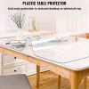 VEVOR 72 x 46 Inch Clear Table Cover Protector, 1.5mm Thick Clear Desk Protector Table Pads, Plastic Tablecloth Table Protector for Dining Room Table