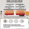 VEVOR 4-Pan Commercial Food Warmer, 4 x 12QT Electric Steam Table