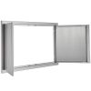 BBQ Access Door, 36W x 21H Inch Double Outdoor Kitchen Door, Stainless Steel Flush Mount Door, Wall Vertical Door with Recessed Handles