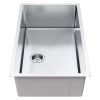 VEVOR Kitchen Sink, 304 Stainless Steel Drop-In Sinks, Undermount Single Bowl Basin with Accessories(Pack of 3)