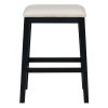 TREXM 3-Piece Modern Faux Marble Versatile Bar Table Set with Storage Drawers and Padded Stools