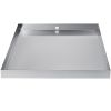 VEVOR 32 x 30 x 2.5 Inch Washing Machine Pan 18 GA Thickness 304 Stainless Steel Heavy Duty Compact Washer Drip Tray with Drain Hole & Hose Adapter