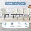 Table and chair set.63"W x 37"D x 30"H Black Marble MDF DiningTable Set with 6 White and Dark Gray spliced PU Chairs with black metal legs.Bring a com