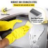 VEVOR 32 x 30 x 2.5 Inch Washing Machine Pan 18 GA Thickness 304 Stainless Steel Heavy Duty Compact Washer Drip Tray with Drain Hole & Hose Adapter