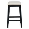 TREXM 3-Piece Modern Faux Marble Versatile Bar Table Set with Storage Drawers and Padded Stools
