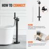 VEVOR Freestanding Bathtub Faucet, Floor Mount, Freestanding Tub Filler, Shower Mixer Taps, Two Water Modes, 360¬∞ Swivel Spout